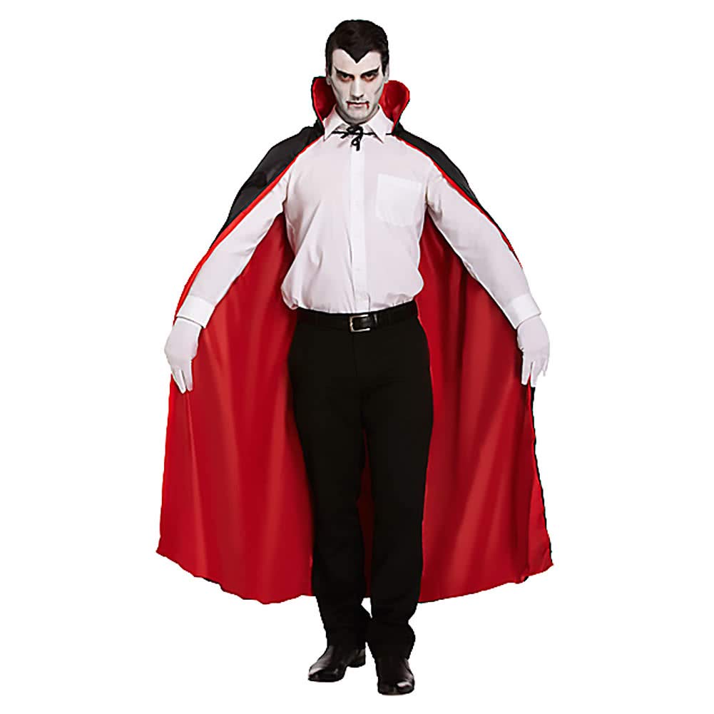 80cm Children's Halloween Black Red Reversible Vampire Cape Devil Cloak Kids Fancy Dress Costume UK