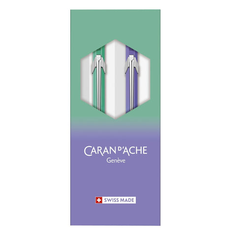 CARAN D'ACHE Caran d'Ache Gift Set 849 Aurora 8490-703 Ballpoint Pen, Oil-based + Mechanical Pencil, 0.5mm Limited Edition