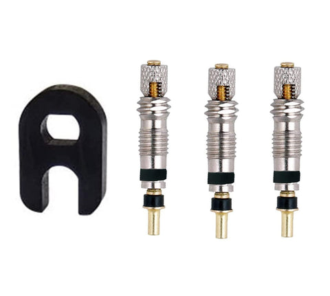 3pcs Bike Valve Replacement Bike Valve Universal Presta Valve Core Valve Core Remover Tool,Cycling Valve Caps Bicycle Valve Adapter Easy to Operation for Road & Mountain Bikes