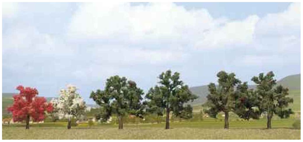 Busch 6853 Red Tree 110mm 2/ HO Scenery Scale Model Scenery