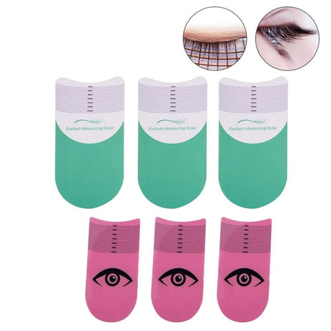 Pink Eyelash Ruler,Eyelash Stencils Ruler for Measure Eyelashes Lash Measuring Tool Beauty Tools Eyelash Stencils Ruler Durable Symmetry Curling Degree Ruler