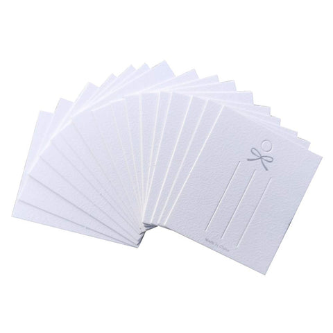 GSHLLO 100 PCS White Paper Hair Clip Bows Display Cards Hair Barrettes Cards Cardboard for Hair Accessories