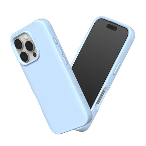 RHINOSHIELD SolidSuit Case Compatible with [iPhone 16 Pro Max] | Shock Absorbent Slim Design Protective Cover with Premium Matte Finish, Camera Control Cutout Design - Glacier Blue