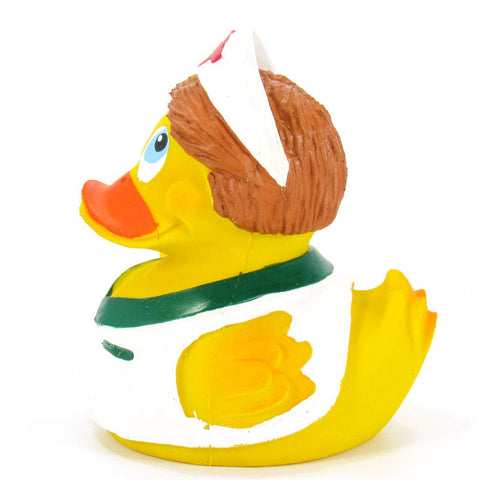 Nurse Rubber Duck Bath Toy | All Natural, Organic, Eco Friendly, Squeaker | Imported from Barcelona, Spain