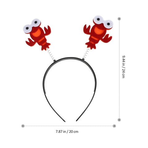 Amosfun 4pcs Cute Red Crab Hair Hoop Lobster Headband Animal Cosplay Hairbands Lobster Hair Accessories for Halloween Christmas Birthday Party Costume