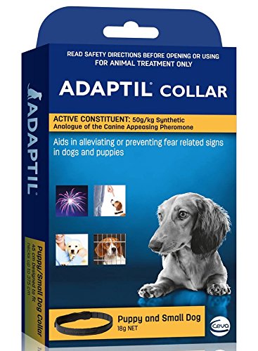 ADAPTIL Dap Calming Pheromone Odorless Adjustable Collar for Stressful Small Dogs or Puppy Training max. Neck Size 14.7-Inch by Ceva