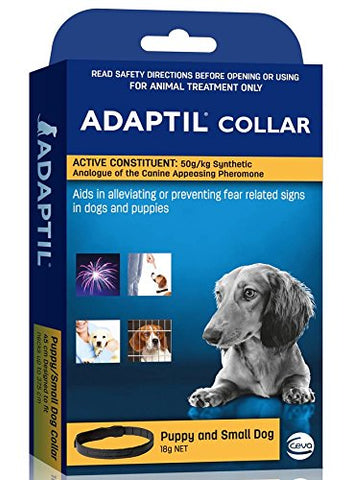 ADAPTIL Dap Calming Pheromone Odorless Adjustable Collar for Stressful Small Dogs or Puppy Training max. Neck Size 14.7-Inch by Ceva