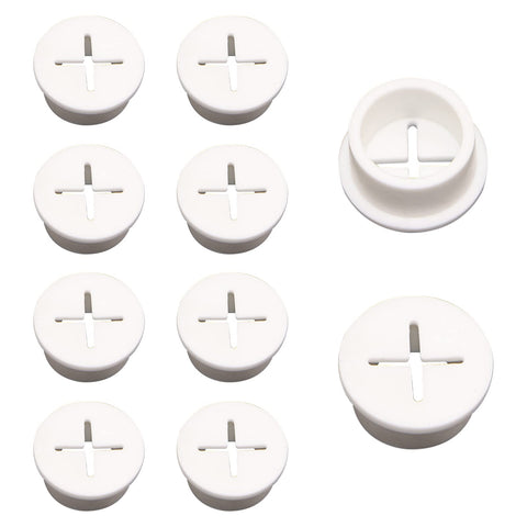MOROBOR Flexible Silicone Cable Cord Grommet, 10pcs 20mm White Rubber Grommets for Desk, Table, Wire Hole Cover Cable Management Wire Organizer