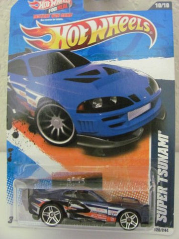 2011 Hot Wheels 120/244 - Nightburnerz 10/10 - Super Tsunami (Blue)