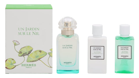 Hermes UN JARDIN SUR LE NIL, EDT SPRAY 1.6 OZ & BODY LOTION 1.3 OZ & SHOWER GEL 1.3 OZ