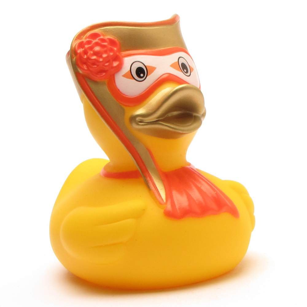Rubber Duck Venetian Carnival Man in gold | Bath Duck | L: 8 cm