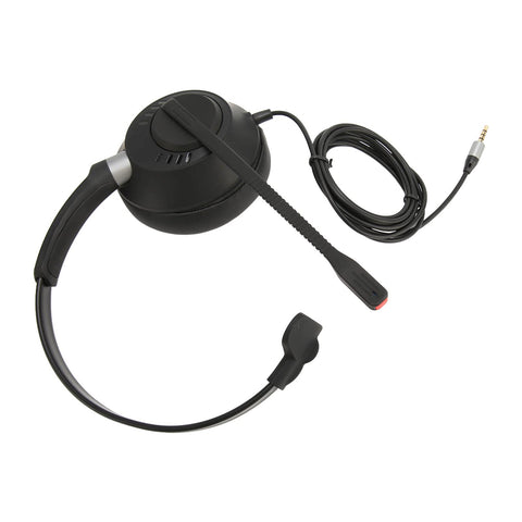 Call Center Headphone, Single Ear Flexible Lightweight Noise Reduction Plug and Play HD Microphone Cell Phone Headset for Home