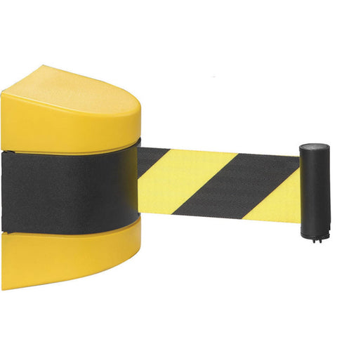 oiakus Wall Mount Retractable Belt Barrier, 5M/10M Queue Rope Barrier for Crowd Control, Automatic Locking and ABS Case Extendable Belt for Offices Public Areas