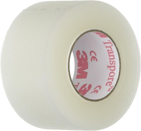 3M Transpore Clear 1-Inch Wide First Aid Tape, 10-Yard Roll (2 Rolls)