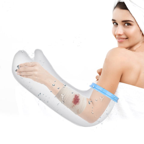 SUPERNIGHT Waterproof Cast Cover for Shower, Adult Half Arm Dressing Cover/Watertight Cast Bandage Protector for Hand, Elbow and Wrist