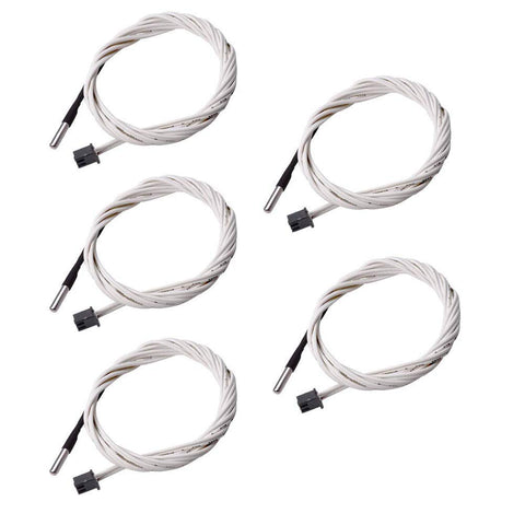 DollaTek 5Pcs 1M Thermistor Temperature Sensor HT-NTC100K 350 Degrees Celsius High Temperature for 3D Printer