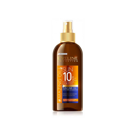 Eveline Cosmetics Sun Amazing Oils Sun Care Oil With Tan Accelerator Spf10 150ml