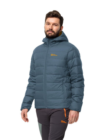 Jack Wolfskin Men's Ather Down Hoody M Down Jacket, Midnight Sky, L