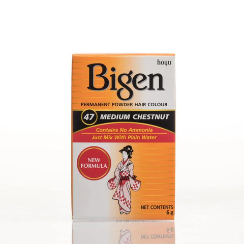 Bigen Powder Hair Color #47 Medium Chestnut, 0.21 Ounce (Pack of 6)