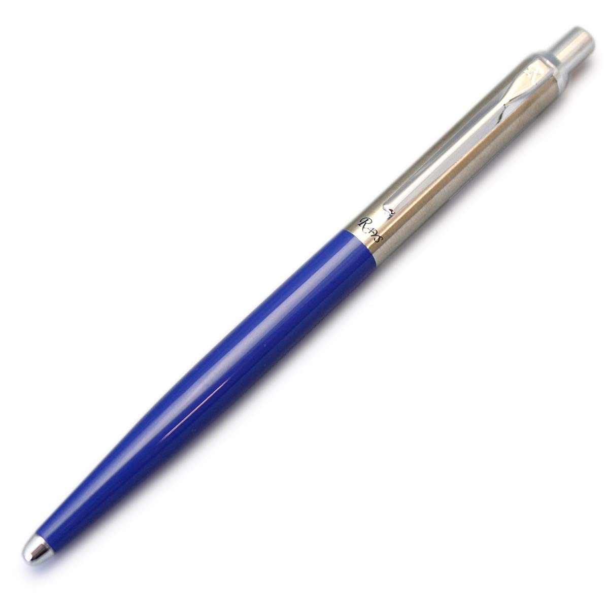 OHTO RAYS NKG-255R-NV ABS Steel Ballpoint Pen with Blue Brass Clip Line Width 0.5 mm