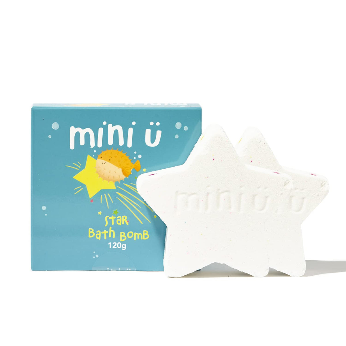 Mini U Star Bath Bomb (Pack of 2) - Bathtime Gift Box Idea for Girls & Boys - Vegan, Non-Toxic - Gentle on Skin, Mess-Free & Stress Free (Pack of 2)