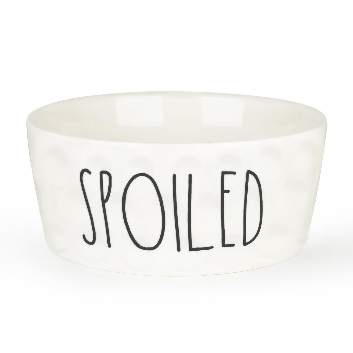 WoofinPets 27OZ Ceramic Dog Bowl - 6'' Extra Large Food Water Dog Bowl, Heavy Duty Non-Slip Dog Dish for Medium Dogs, Food Grade Porcelain Pet Feeder Bowl, Microwave & Dishwasher Safe, White
