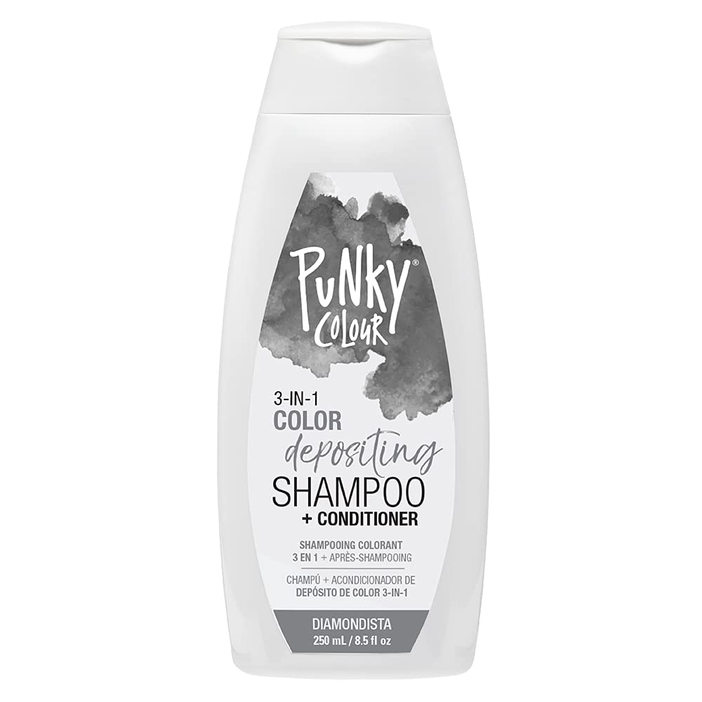 Punky Diamondista 3-in-1 Color Depositing Shampoo & Conditioner with Shea Butter and Pro Vitamin B that helps Nourish and Strengthen Hair, 8.5 oz