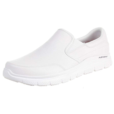 Skechers Men's Loafers Food Service Shoe, White, 6.5