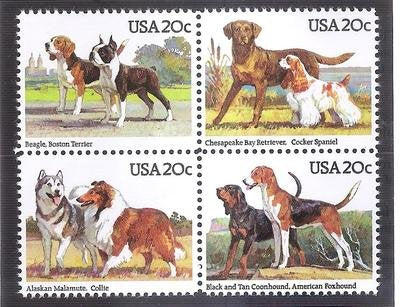 Postage Stamps U.S. Dogs Scott 2098-2101 MNH