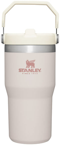 STANLEY IceFlow Stainless Steel Tumbler with Straw - Vacuum Insulated Water Bottle for Home, Office or Car Reusable Cup Leak Resistant Flip Cold 12 Hours Iced 2 Days (Rose Quartz)