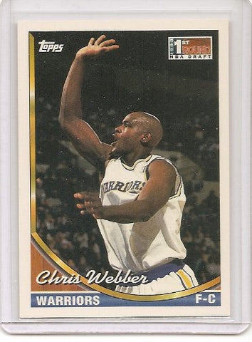 Chris Webber 1993-94 Topps Golden State Warriors Rookie Card #224