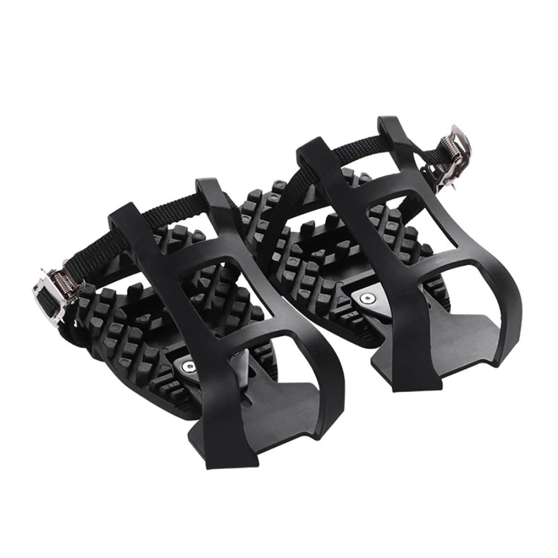 Bike Pedals, Toe Clips Cage Bike Pedals Adapters Compatible with Peloton Heavy Duty Plastic Pedals Accessories 1 Pair