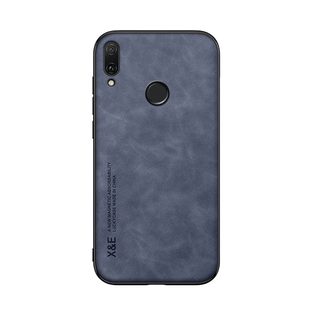 Kepuch Silklike Case for Huawei Y9 2019/Enjoy 9 Plus - Cover Bumper Built-in Metal Plate for Huawei Y9 2019/Enjoy 9 Plus - Blue