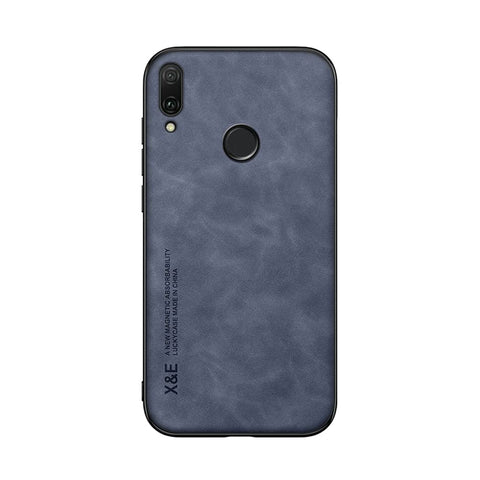 Kepuch Silklike Case for Huawei Y9 2019/Enjoy 9 Plus - Cover Bumper Built-in Metal Plate for Huawei Y9 2019/Enjoy 9 Plus - Blue