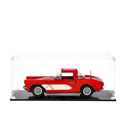 iCUANUTY Acrylic Display Case for Lego Corvette Classic Car 10321, Dust-Proof Display Box for Lego 10321, Size: 15x8x8 inch (NOT Included The Model)