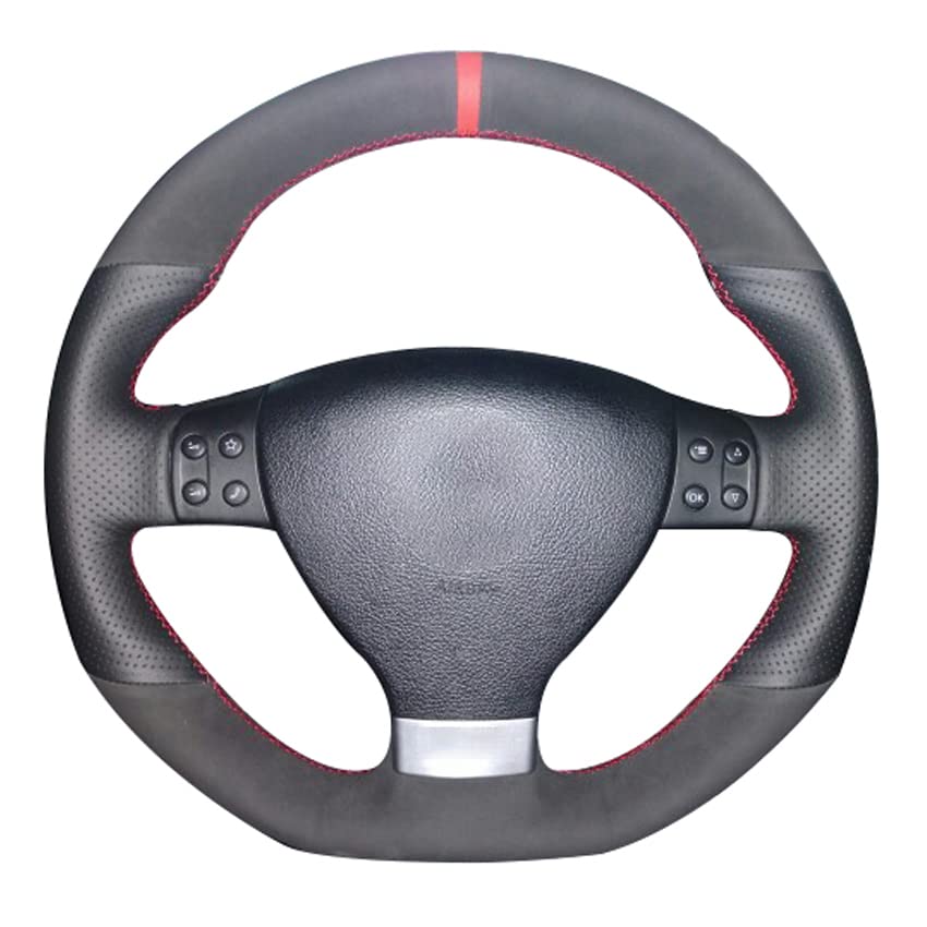 steering wheel cover For V-W For Golf 5 Mk5 For GTI R32 For Passat R GT 2005 Genuine Leather Black Car Steering Wheel Cover