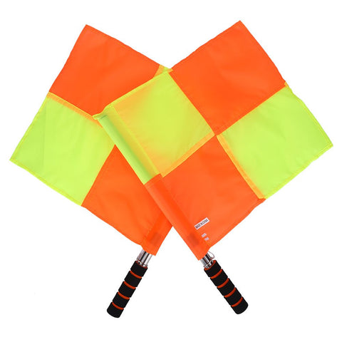 Linesman Flag, 2PCS Brightley Colorful Sports Match Soccer Football Hockey Training Referee Linesman Flag with Storage Bag Referee Flags Referee Flags Referee Flags Referee Flags Linesman Flags