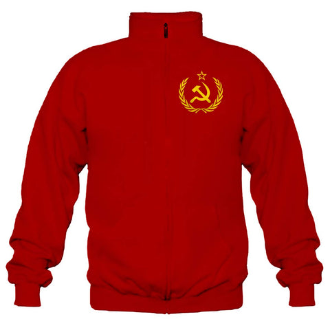 P-T-D CCCP UDSSR Soviet Union Stand-Up Collar Jacket - Red - One size
