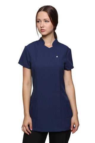 Mirabella Health & Beauty Women's Freya Beauty Tunic Uniform Graphite Blue 6 UK