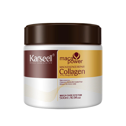 Karseell Collagen Hair Mask Maca Power Deep Repair Conditioning Argan Oil Collagen Hair Mask Essence for Dry Damaged Hair All Hair Types 16.90 oz 500ml