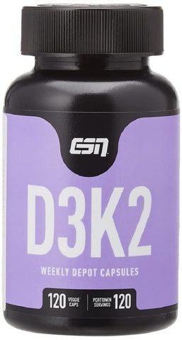 ESN Vitamin D3+K2, 120 KAPS