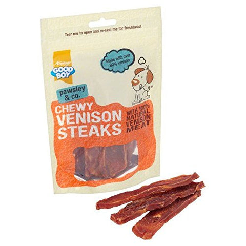Good Boy Chewy Venison Steaks 80g (PACK OF 6)