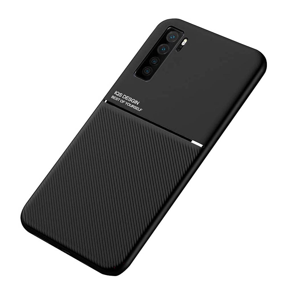 Kepuch Mowen Case Cover Bumper Built-in Metal Plate for Huawei P40 Lite 5G/Nova 7 SE - Black