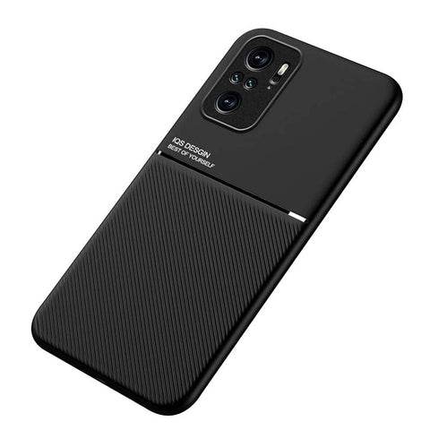 Kepuch Mowen Case Cover Bumper Built-in Metal Plate for Xiaomi Redmi Note 10 4G/Xiaomi Redmi Note 10S - Black