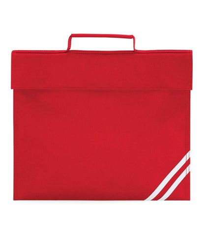 QUADRA Classic Book Bag School Bag - 8 Colours (Classic RED)
