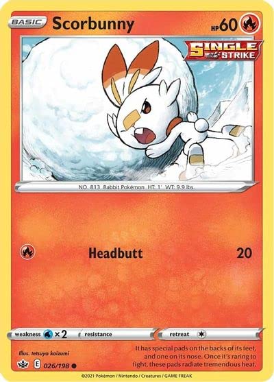 Scorbunny - 026/198 - Common - Sword & Shield - Chilling Reign