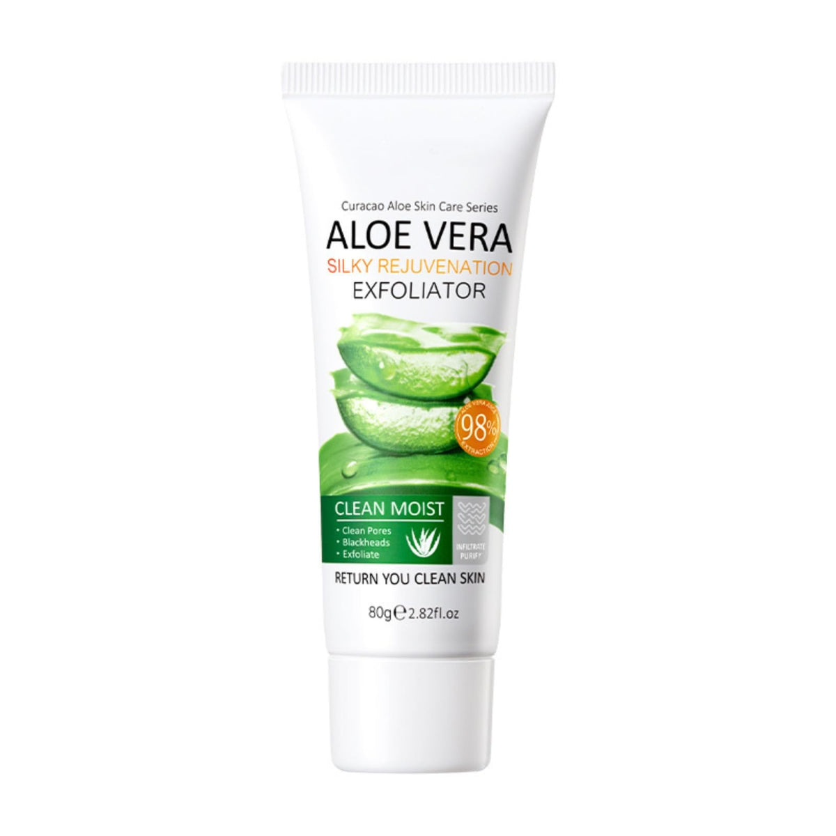Aloe Vera Exfoliating Gel - Natural Face and Body Peel Gel Deep Moisturizing Facial Exfoliator Refreshing Gentle Exfoliating Face & Body Skin Care Peeling & Cleansing Travel Size for Women Men