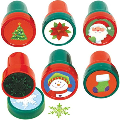 Amscan Multicolored Christmas Stamp Set, 6 Ct. | Party Favor