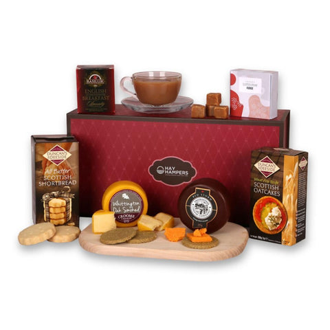 Hay Hampers Cheese Gift and Shortbread Biscuit Gift - Cheese Gift Set, Gifts for Women & Men, Hamper Gift for Couples & Parents