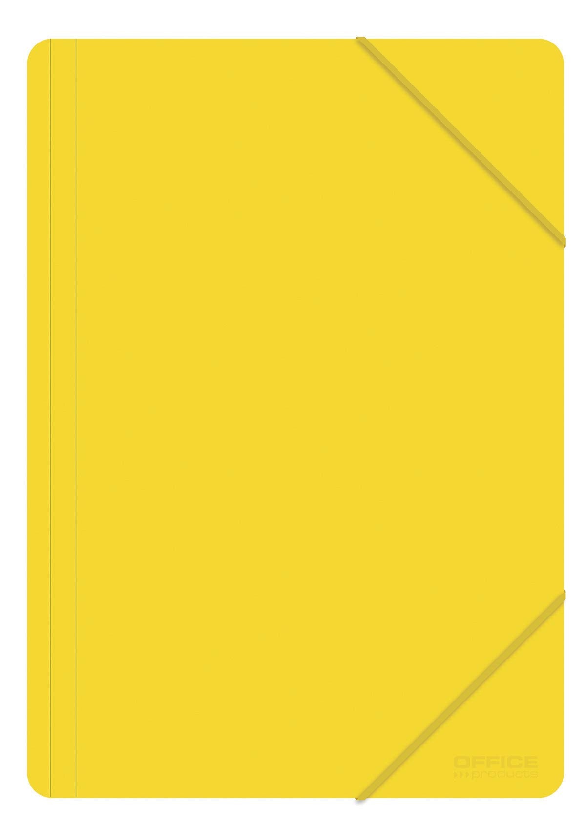 Elasticated File Office Products PP A4 500 MICR Yellow/Document Archiving/Type-3-flap/Kind-with Eraser/Material-PP/Colour-Yellow/Format-A4 / Dimensions (mm)-240x320